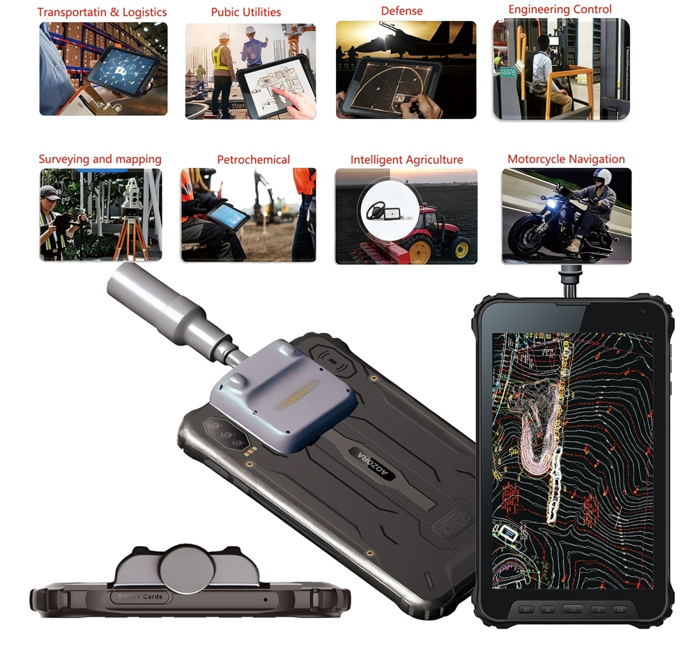 K8 Active: High-Precision GNSS Tablet with Pogo Pin Integration industrial GPS tablet