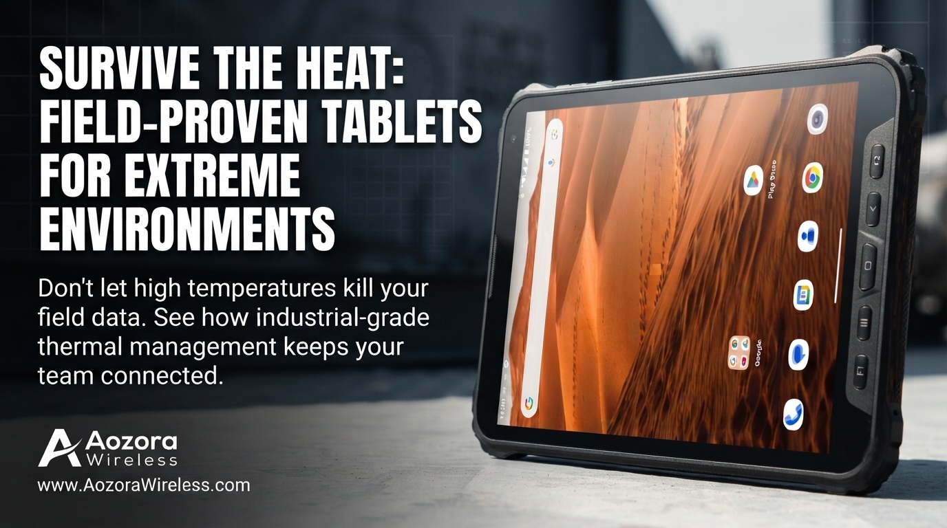 Operation manager reviewing asset lifecycle data on an Aozora K8 Active tablet-3 Operation manager reviewing asset lifecycle data on an Aozora K8 Active tablet-3