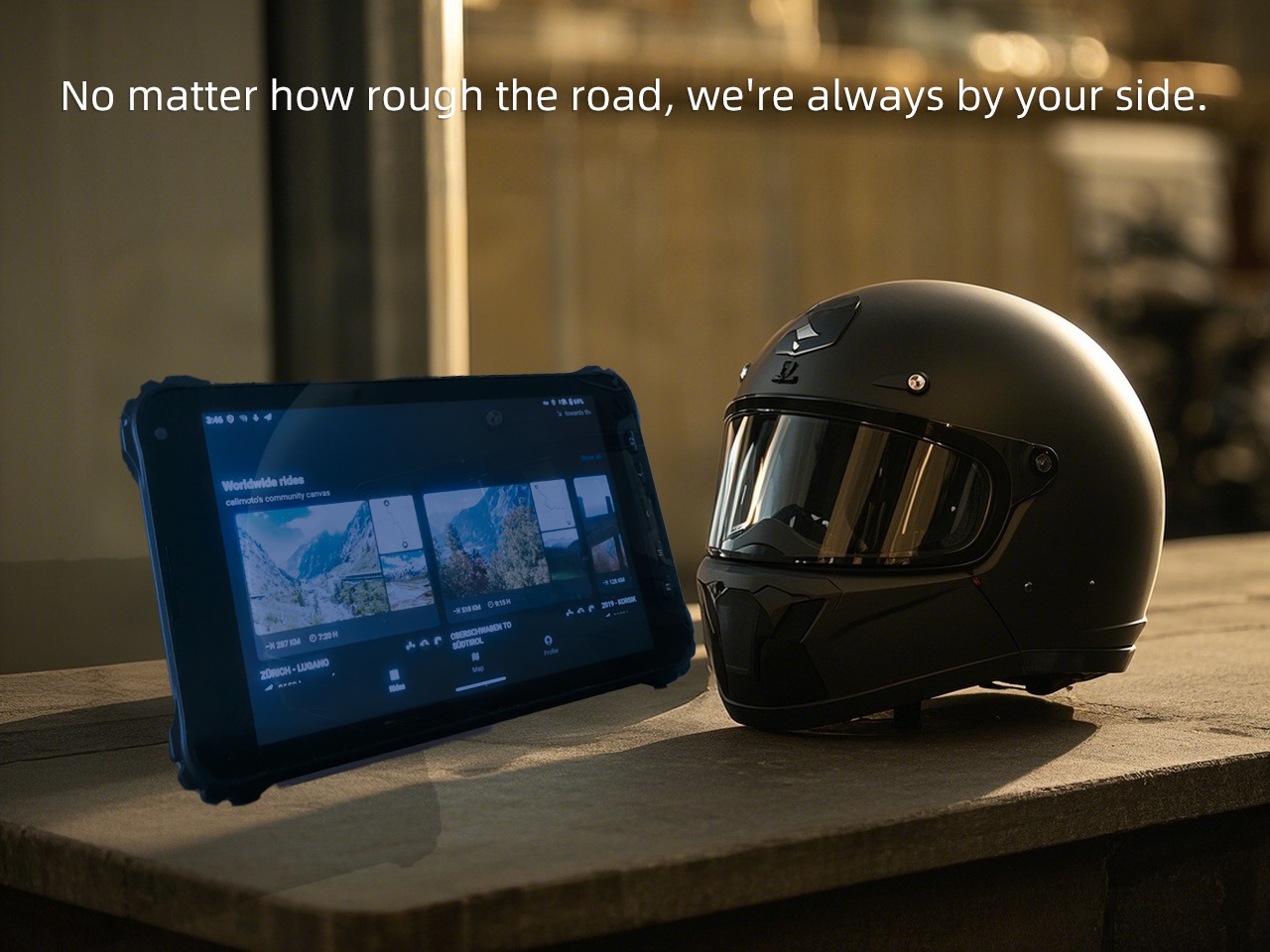 tablet and riding