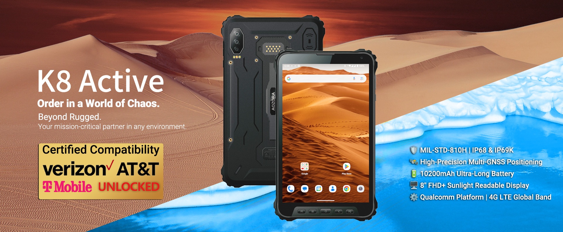 Aozora K8 Active Rugged Tablet