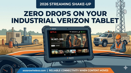 Aozora K8 Active industrial Verizon tablet streaming HD video in a field.jpg