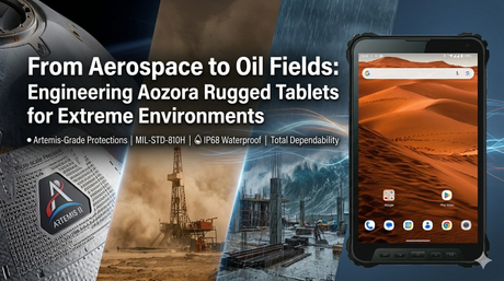 Aozora K8 Active industrial Verizon tablet in a dusty oil field environment..jpg