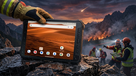 Tablette robuste K8 Active utilis&eacute;e par les secouristes lors d'un incendie de for&ecirc;t.jpg