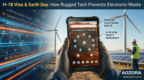 Technician with K8 Active tablet at a wildfire command center, illustrating emergency communications..jpg