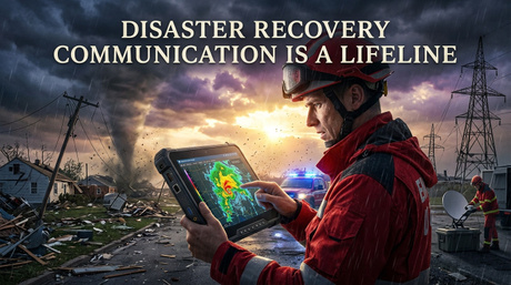 Emergency responder using a rugged tablet in low-light, harsh weather conditions.jpg