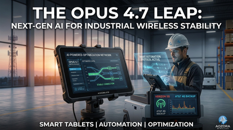 Industrial rugged tablet running Opus 4.7 AI diagnostics on a factory floor.jpg
