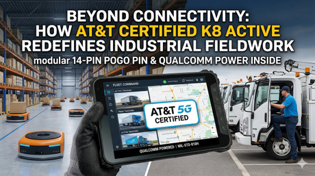 フリート管理用に多用途トラックに取り付けられた K8 Active 産業用タブレット.jpg