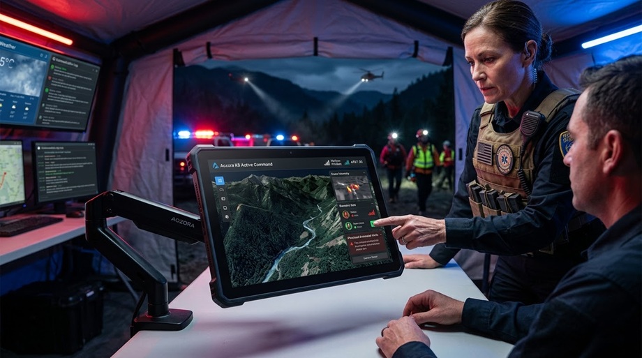 Emergency responder using high-brightness rugged tablet in direct sunlight.jpg