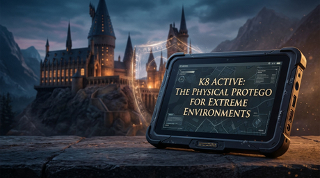 Aozora K8 Active rugged tablet surviving a drop on a stone castle floor.jpg