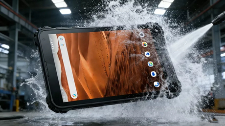 Industrial AT&T rugged tablet mounted in a heavy-duty vehicle dock_915_514.jpg