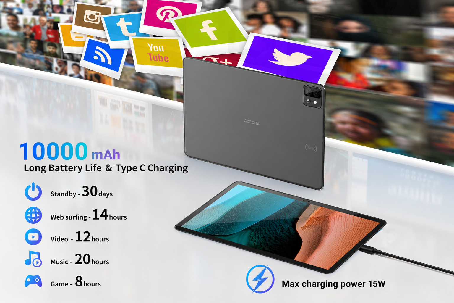 <strong><span style="font-size:28px;">Long Battery Life for All-Day Use</span></strong>