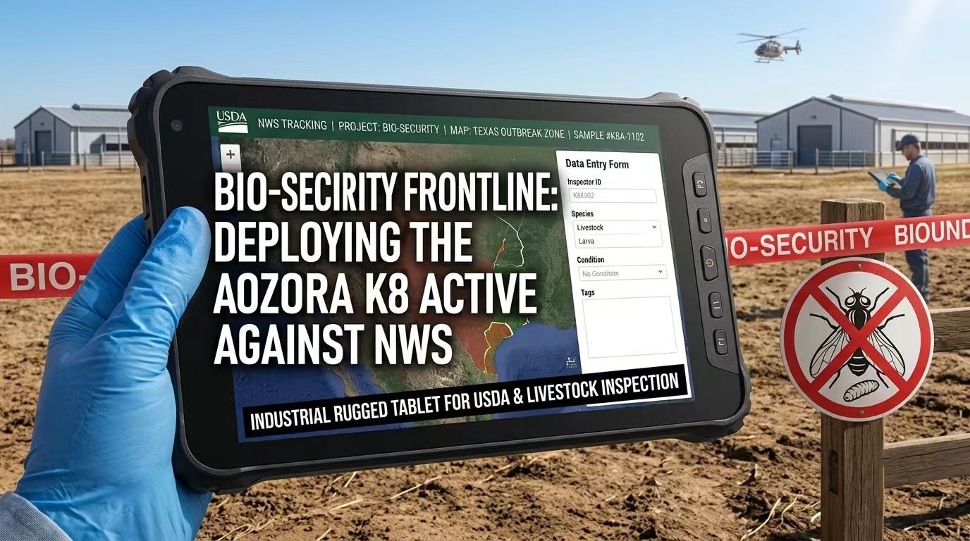 Industrial Verizon tablet syncing field bio-security data via 4G LTE network in remote agricultural zones..jpg