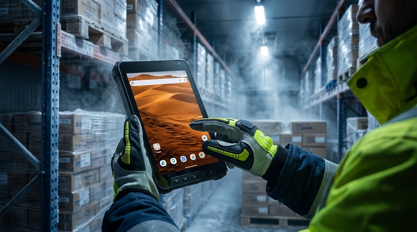 Android rugged tablet tracking cold chain temperature data inside a chemical storage facility.-3.jpg
