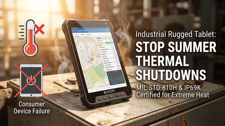 Technicians using an android rugged tablet for oil field inspection in extreme heat..jpg