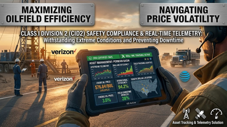 CID2 certified rugged tablet on a fracking truck dashboard preventing electrical sparks.jpg