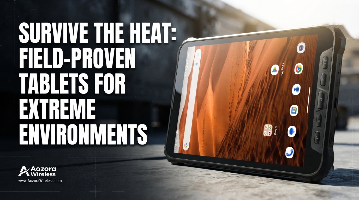 Technician using an Aozora rugged tablet on a sun-drenched construction site-2.jpg