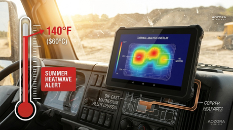 K8 Active industrial rugged tablet displaying fleet tracking maps inside a fast-paced logistics fulfillment center.-2.jpg
