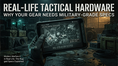 Industrial rugged tablet displayed in a tactical field environment..jpg