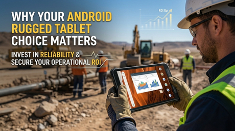 Screen of the K8 Active Android rugged tablet under direct sunlight..jpg