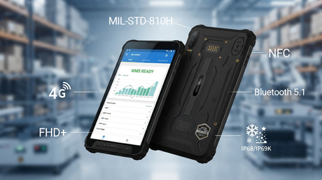 Technician using K8 Active android rugged tablet in a cold storage warehouse.-1.jpg