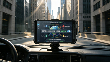 AT&T certified K8 Active rugged tablet showing stable cellular bars in urban environment.jpg