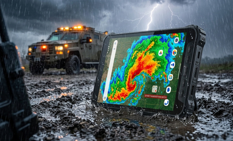 IP68 IP69K industrial tablet working under torrential rain.jpg