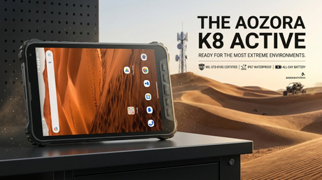 AOZORA K8 Active industrial rugged tablet surviving a 1.5-meter drop on concrete during disaster response training.-1.jpg